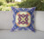 16"x16" Blue Muted Orange Cream Zippered Broadcloth Geometric Throw Pillow