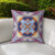 18"x18" Purple Peach Indigo Muted Yellow Zippered Broadcloth Geometric Throw Pillow