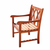 Brown Dining Armchair With Diagonal Back