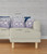 20" X 20" White And Purple Broadcloth Floral Throw Pillow