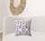 20" X 20" White And Purple Broadcloth Floral Throw Pillow
