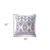 20" X 20" White And Purple Broadcloth Floral Throw Pillow