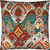 17" X 17" Teal Red And Gray Zippered Polyester Paisley Throw Pillow Cover