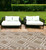 7' X 10' Beige and Ivory Geometric Indoor Outdoor Area Rug