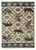 8' X 10' Ivory Blue Machine Woven Geometric Lodge Indoor Area Rug