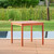 35" Natural Square Solid Wood with Umbrella Hole