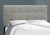 Gray Solid and Manufactured Wood Full Upholstered Linen Bed Frame