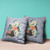 18x18 Green Orange Gray Bird Blown Seam Broadcloth Animal Print Throw Pillow