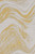 8' Ivory Gold Machine Woven Abstract Waves Round Indoor Outdoor Area Rug
