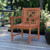 24" Brown Solid Wood Indoor Outdoor Arm Chair
