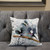20x20 White Gray Black Bird Blown Seam Broadcloth Animal Print Throw Pillow