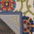 7' X 10' Ivory And Blue Floral Indoor Outdoor Area Rug