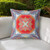 18"x18" Muted Blue Hot Orange Zippered Broadcloth Geometric Throw Pillow