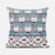20x20 Mint Gray Orange Blown Seam Broadcloth Floral Throw Pillow