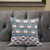 20x20 Mint Gray Orange Blown Seam Broadcloth Floral Throw Pillow