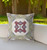 16"x16" Muted Green Cream Magenta Zippered Broadcloth Geometric Throw Pillow