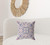 20" X 20" Purple And Blue Broadcloth Floral Throw Pillow