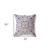 20" X 20" Purple And Blue Broadcloth Floral Throw Pillow