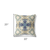 20" X 20" Cream And Blue Broadcloth Floral Throw Pillow
