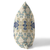 20" X 20" Cream And Blue Broadcloth Floral Throw Pillow