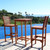 49" Tan Indoor Outdoor Bar Height Chair With Footrest