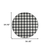8' X 8' Black and Ivory Indoor Outdoor Area Rug