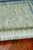 8' X 11' Blue and Gray Striped Indoor Outdoor Area Rug