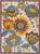 7' X 10' Yellow And Ivory Floral Indoor Outdoor Area Rug