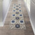 2' X 6' Blue And Gray Floral Indoor Outdoor Area Rug