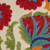7' X 10' Red And Ivory Floral Indoor Outdoor Area Rug