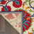 7' X 10' Red And Ivory Floral Indoor Outdoor Area Rug