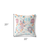 20" X 20" Off White And Sky Blue Broadcloth Floral Throw Pillow