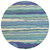 8' Round Blue Round Abstract Handmade Indoor Outdoor Area Rug