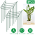 8Pcs Garden Plant Support Stake Half Round Iron Garden Plant