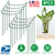 8Pcs Garden Plant Support Stake Half Round Iron Garden Plant