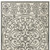 8' X 10' Gray and Ivory Damask Handmade Indoor Outdoor Area Rug
