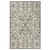 8' X 10' Gray and Ivory Damask Handmade Indoor Outdoor Area Rug