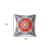 16"x16" Muted Blue Hot Orange Zippered Broadcloth Geometric Throw Pillow