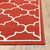 8' X 11' Red and Ivory Indoor Outdoor Area Rug
