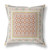 20" X 20" Off White And Orange Broadcloth Floral Throw Pillow