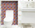 8" X 8" Orange Red And Blue Peel And Stick Removable Tiles
