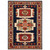 5' X 8' Blue Red Machine Woven Medallions Indoor Area Rug