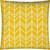 17x17 Seafoam White And Yellow Zippered Polyester Chevron Throw Pillow Cover