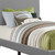 Solid Wood Twin Gray Upholstered Faux Leather Bed