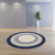 7' Round Navy Blue Round Indoor Outdoor Area Rug