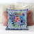 20x20 Blue Pink Gray Blown Seam Broadcloth Floral Throw Pillow