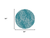 8' Round Teal Blue Abstract Indoor Outdoor Area Rug