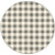 8' Round Gray and Ivory Round Gingham Stain Resistant Indoor Outdoor Area Rug