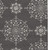 5' X 8' Charcoal Round Floral Handmade Indoor Outdoor Area Rug