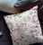 20" X 20" Off White And Pink Broadcloth Floral Throw Pillow